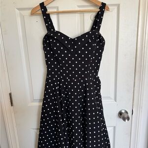 Vixen by Micheline Pitt Black and White Polka Dot Maneater Dress